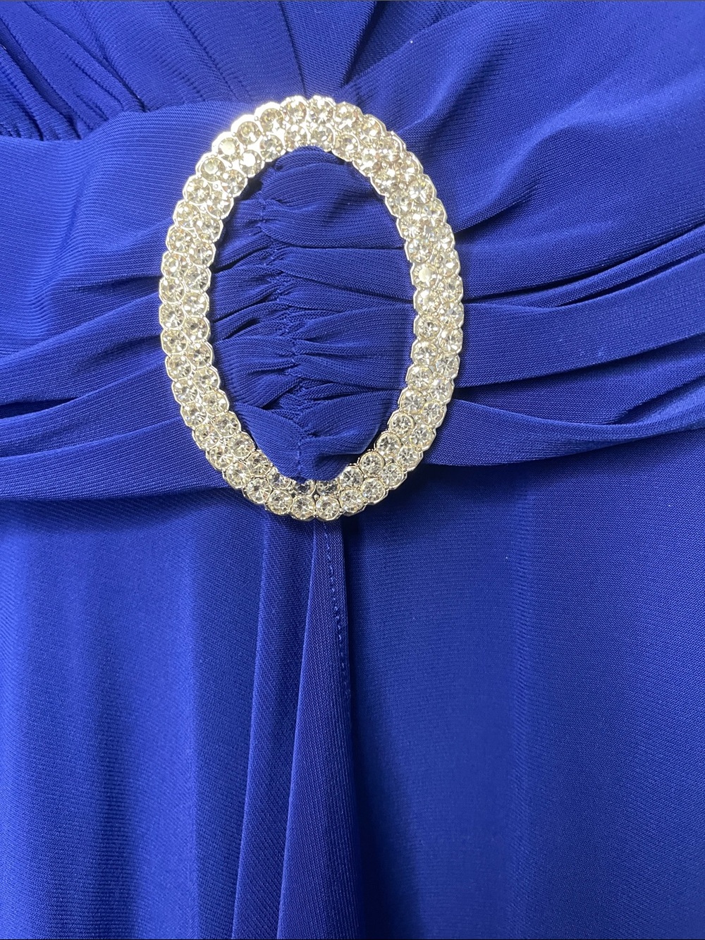 R&M Richards Royal Blue V-Neck Midi Dress with Waist Ring NWT - Picture 13 of 13